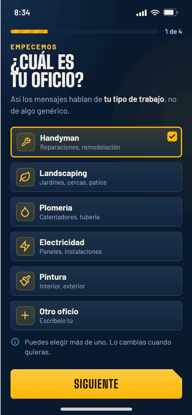 Vista previa del diseño: Hecha para tu oficio